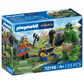 Playmobil Knights - Trol met schat van leeuwenridder, 72116