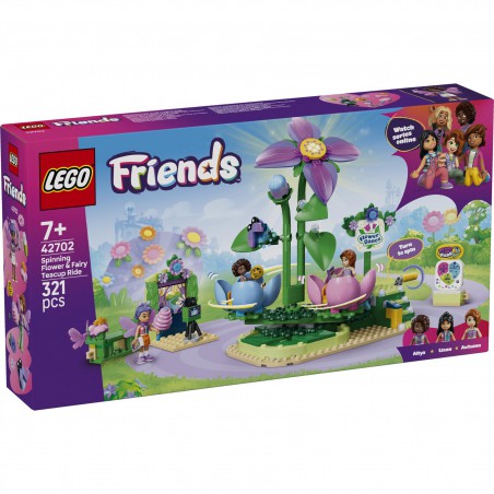 LEGO FRIENDS - 42702 Draaiende theekopjesattractie met bloementhema