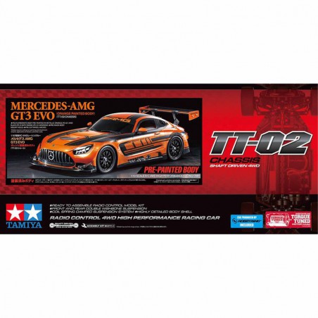 Mercedes-AMG GT3 EVO Lack (TT-02),Tamiya, Modelbouw RC