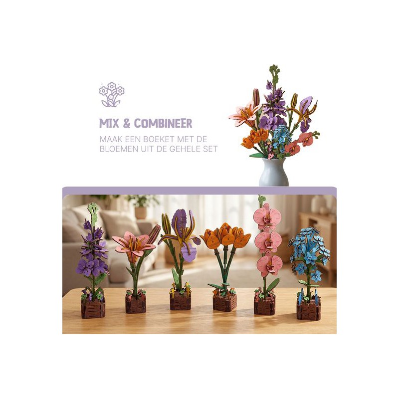 Iris, Houten 3D Puzzel, Inspirebox