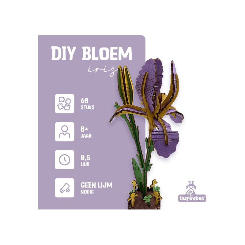 Iris, Houten 3D Puzzel, Inspirebox