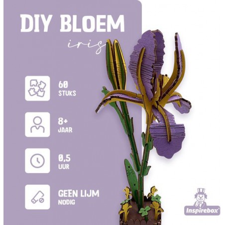 Iris, Houten 3D Puzzel, Inspirebox
