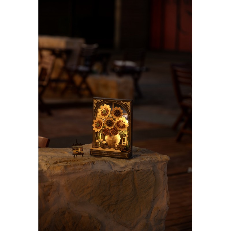 Golden Sunflower, Houten 3D Puzzel, Rowood