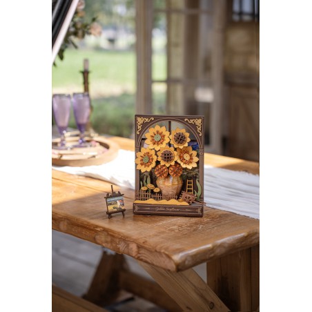 Golden Sunflower, Houten 3D Puzzel, Rowood