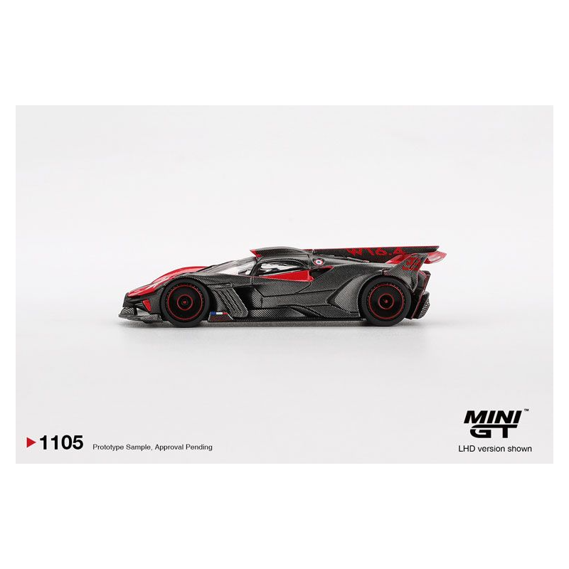 Bugatti Bolide '26, rood (red ultimate), 1:64, MiniGT (1105) (Blister verpakking)