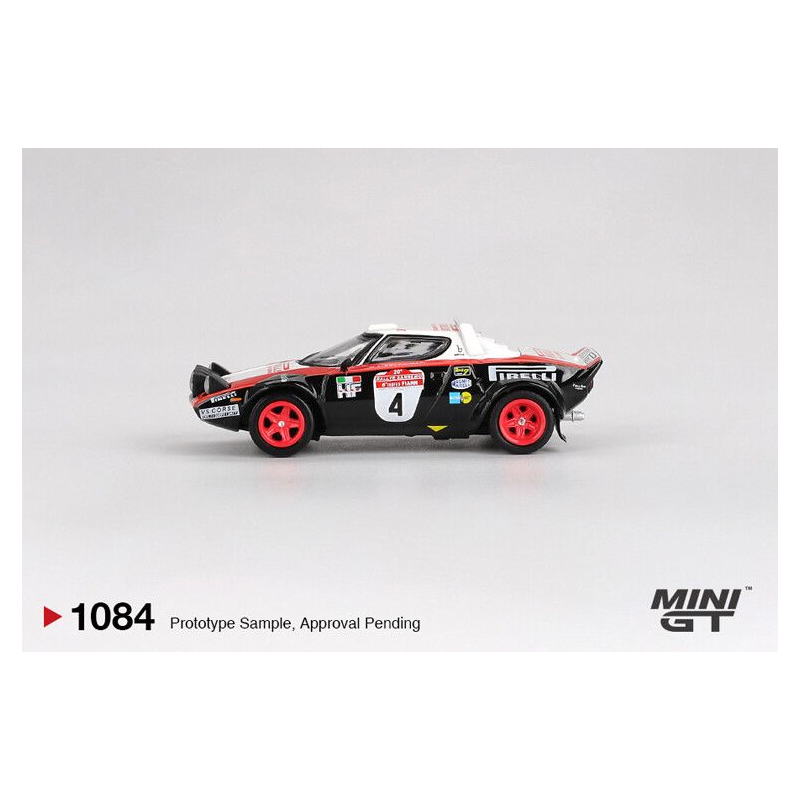 Lancia Stratos HF nr4 Rally San Remo nr. 1 '78, 1:64, MiniGT (1084) (Blister verpakking)