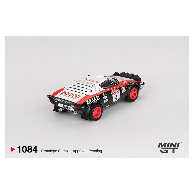 Lancia Stratos HF nr4 Rally San Remo nr. 1 '78, 1:64, MiniGT (1084) (Blister verpakking)