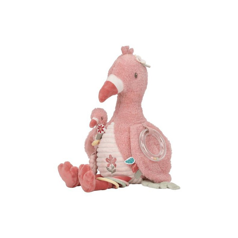 Activiteitenknuffel flamingo - Safari Friends - Little Dutch