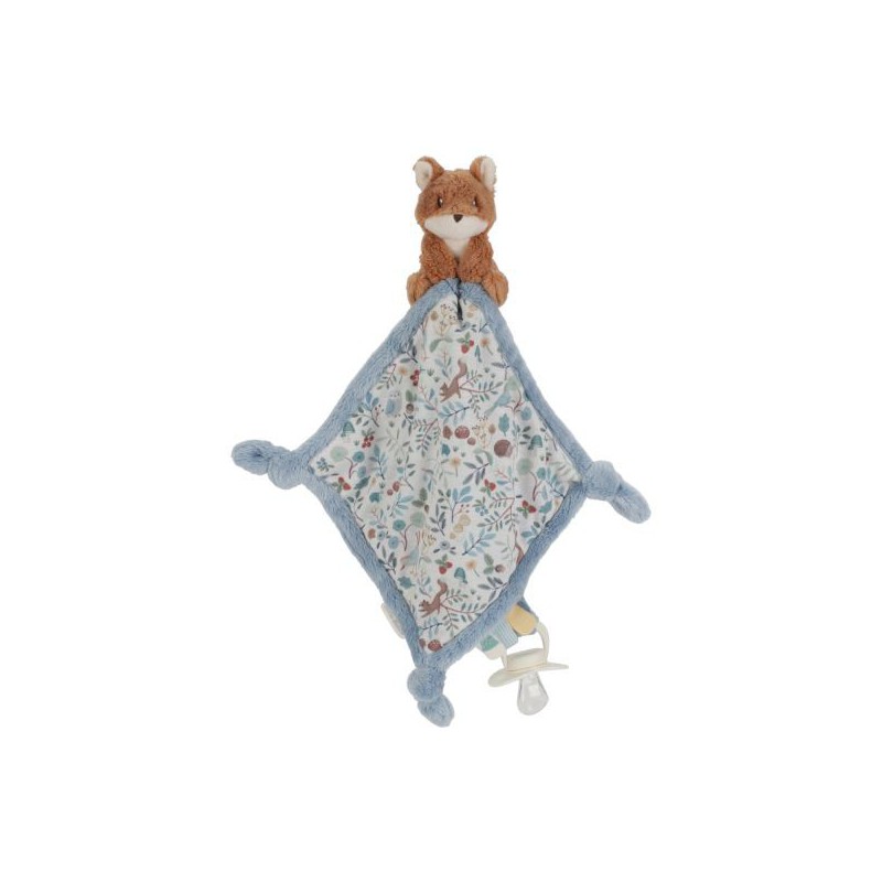 Knuffeldoekje vos met print - Safari Friends - Little Dutch