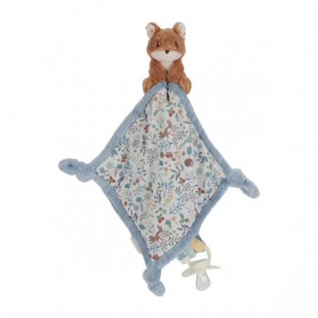 Knuffeldoekje vos met print - Safari Friends - Little Dutch