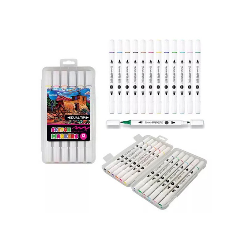 Sketch Markers Dual Tip 12 stuks