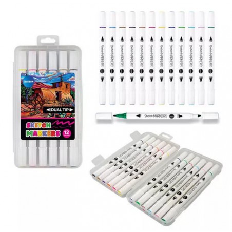 Sketch Markers Dual Tip 12 stuks