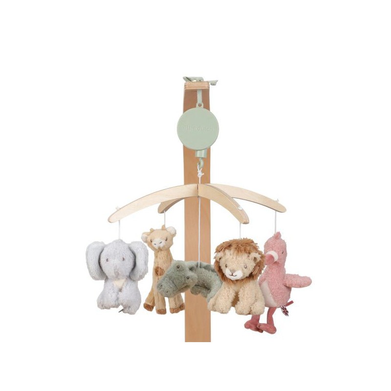 Muziekmobiel hout - Safari Friends - Little Dutch