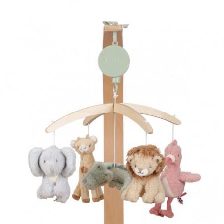 Muziekmobiel hout - Safari Friends - Little Dutch