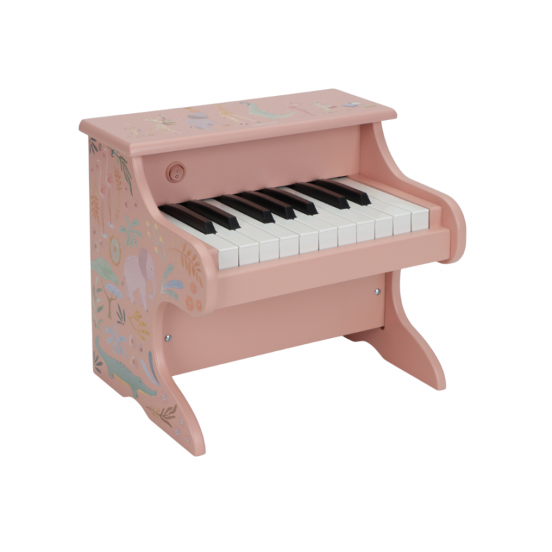 Houten piano roze - Safari Friends - Little Dutch