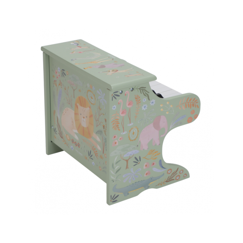Houten piano groen - Safari Friends - Little Dutch