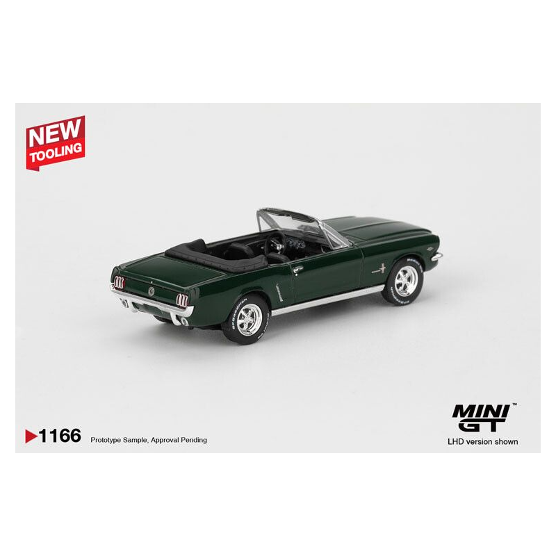 Ford Mustang Convertible '64, groen (Highland green), 1:64, MiniGT (Blister verpakking)