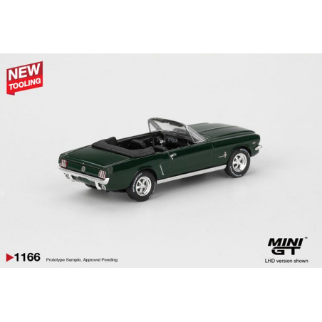 Ford Mustang Convertible '64, groen (Highland green), 1:64, MiniGT (Blister verpakking)
