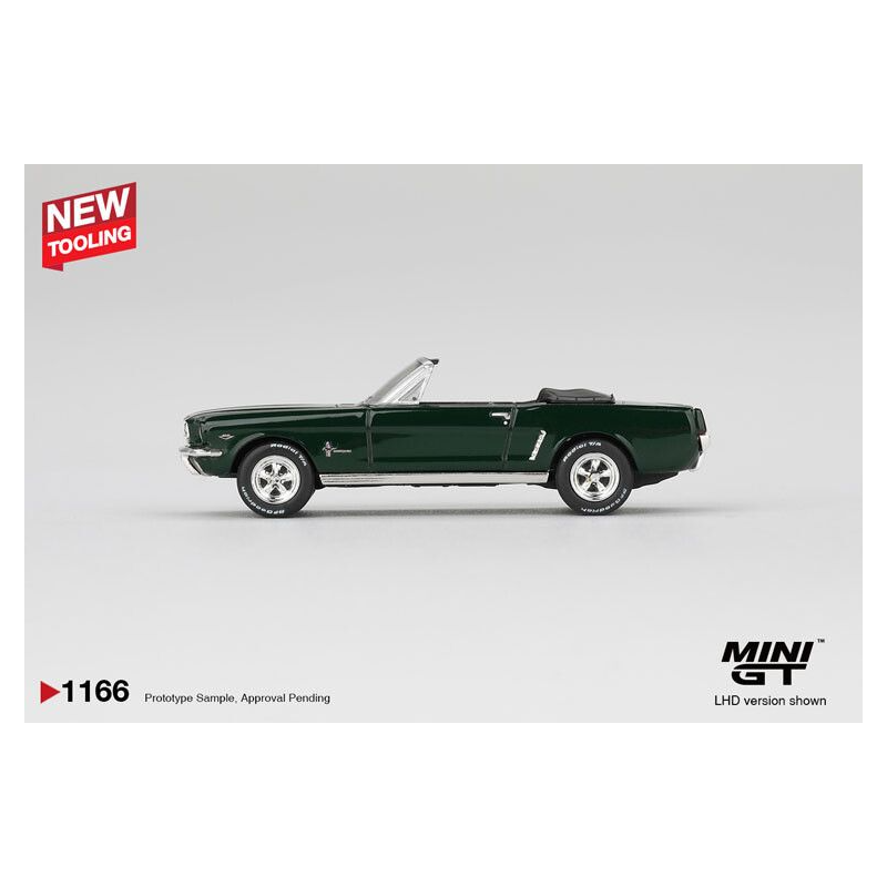 Ford Mustang Convertible '64, groen (Highland green), 1:64, MiniGT (Blister verpakking)