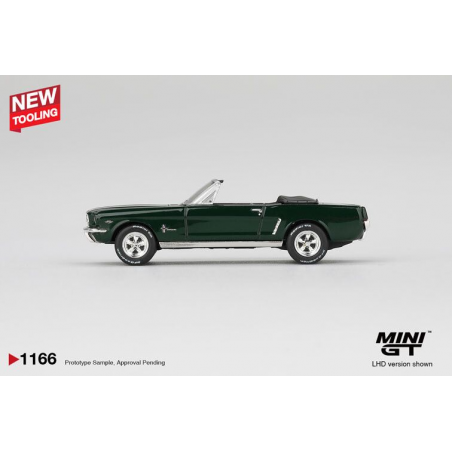 Ford Mustang Convertible '64, groen (Highland green), 1:64, MiniGT (Blister verpakking)