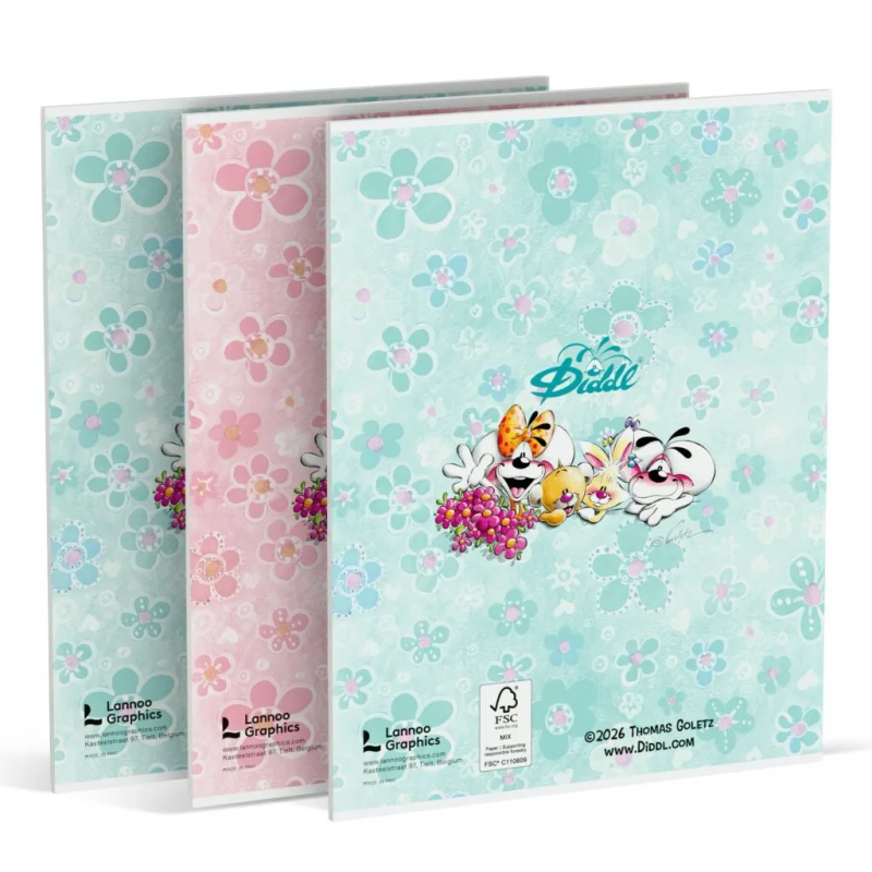 Diddl - Schrift A5 gelijnd, 3 stuks