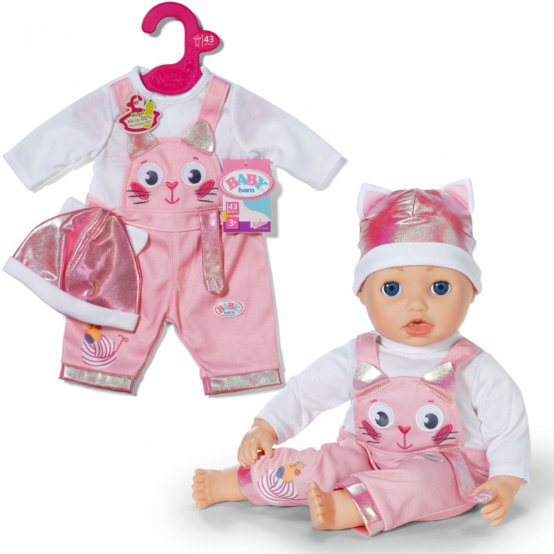 Zapf, BABY Born - Onesie met muts, 43cm