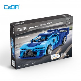CaDA C51073W - Smart, Blue race car - 1:20 Car Serie