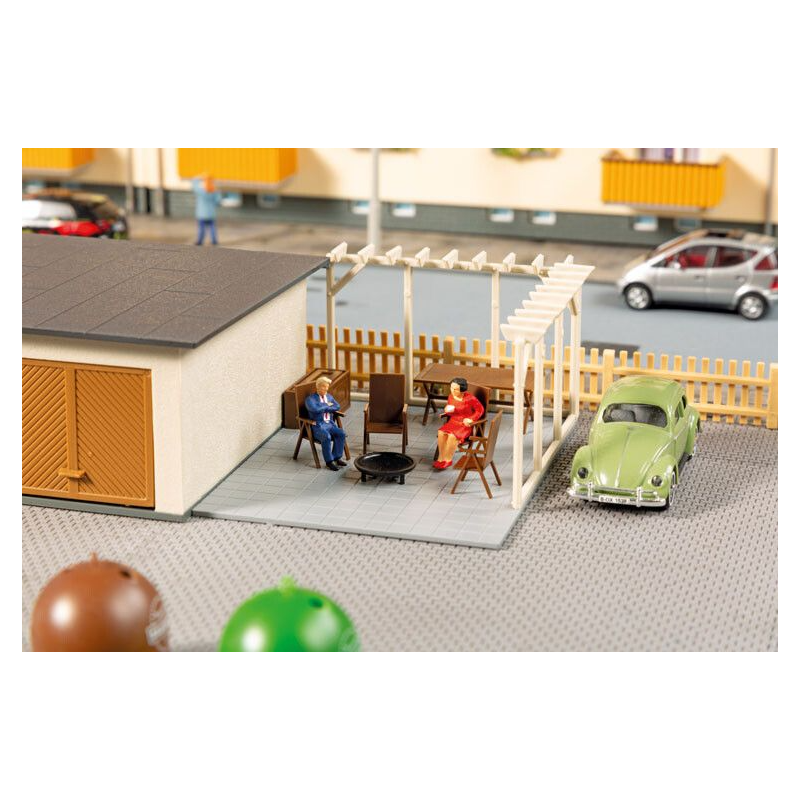 Garages met accessoires, Auhagen H0 (11484)