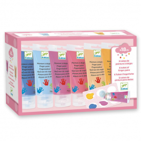 Djeco - Vingerverf 6 tubes pastel