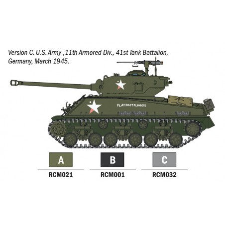 Sherman M4A3E8 Fury 1:56, Italeri