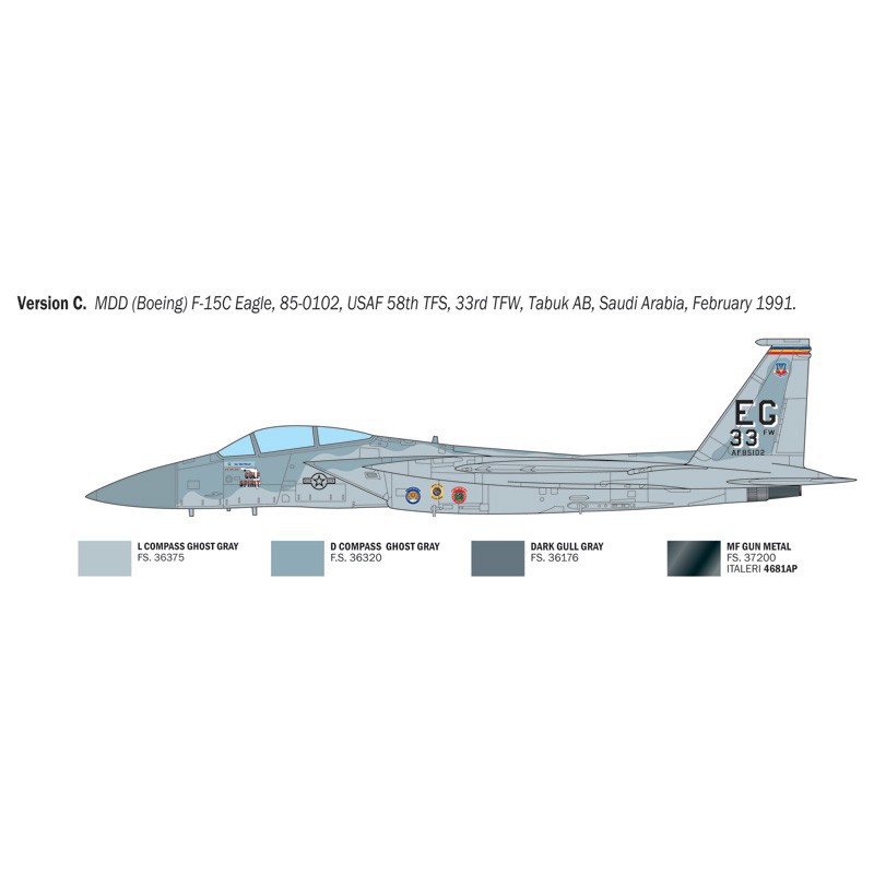 F-15C Eagle 1:48, Italeri