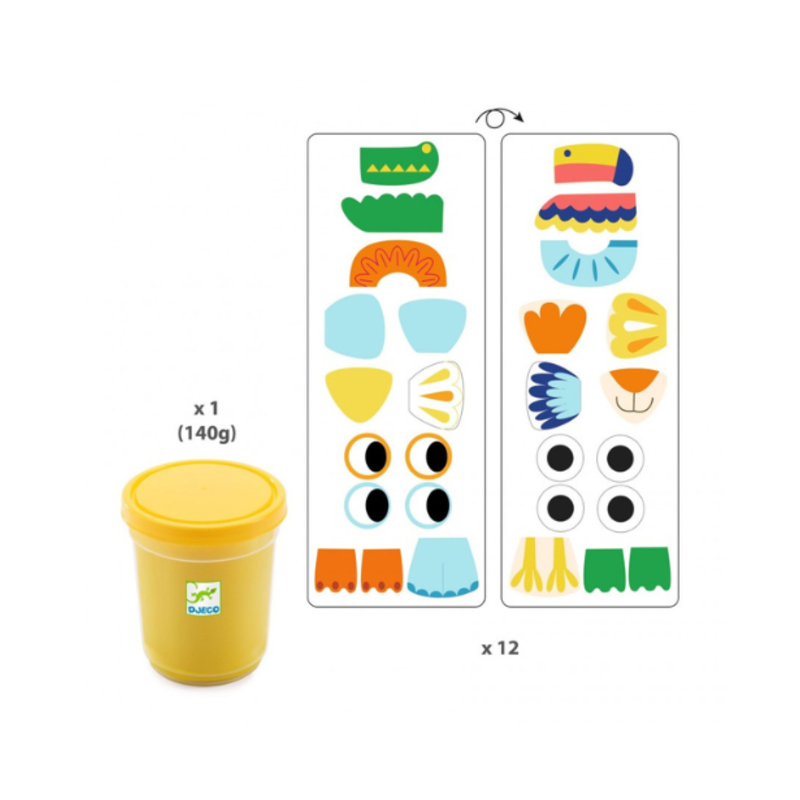 Djeco - Klei set dieren figuren