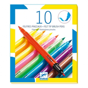 Djeco - 10 Penseelstiften pop colours