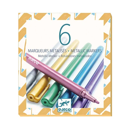 Djeco - 6 metallic markers