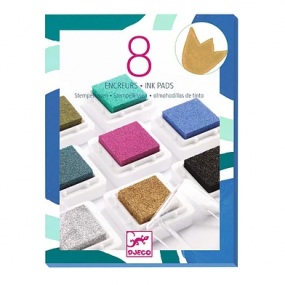 Djeco - 8 Stempels met cleaner - chic