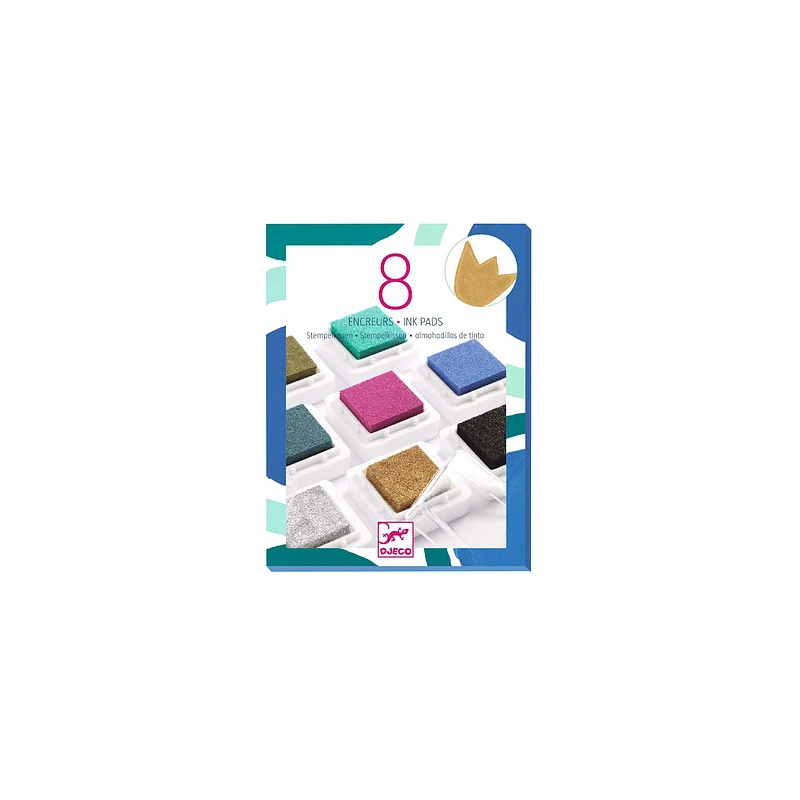 Djeco - 8 Stempels met cleaner - chic