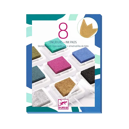 Djeco - 8 Stempels met cleaner - chic