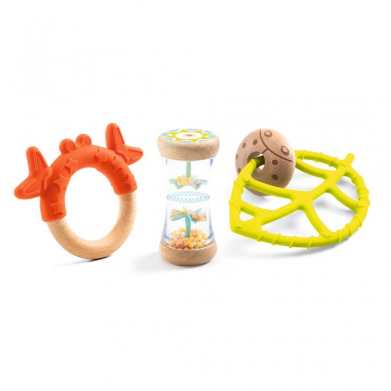 Djeco - babyset, bijtringen en regenstok