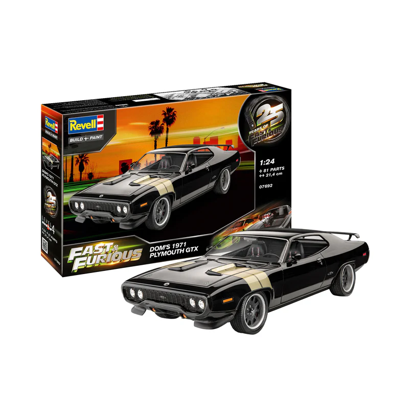 Start set, Fast & Furious Dominic's Plymouth GTX 1971, Revell