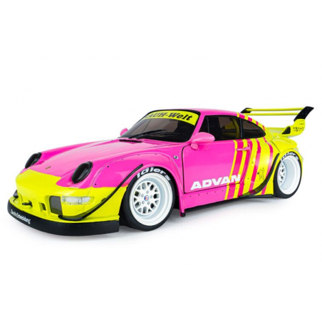 Porsche 911 RWB bodykit '24, roze/geel - 1:18 - Solido