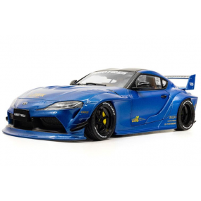 Toyota GR Supra Liberty Walk body kit '25, blauw metallic - 1:18 - Solido