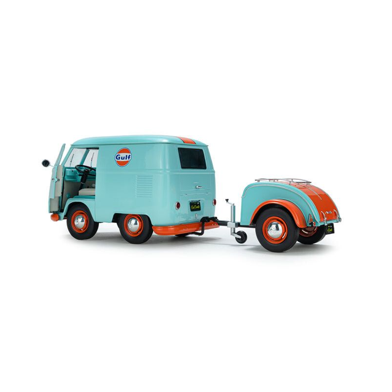 VW T1 Kool Kombi + aanhanger Gulf '24 - 1:18 - Solido