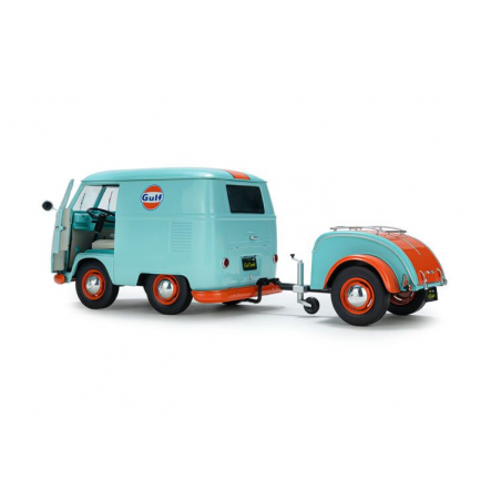 VW T1 Kool Kombi + aanhanger Gulf '24 - 1:18 - Solido