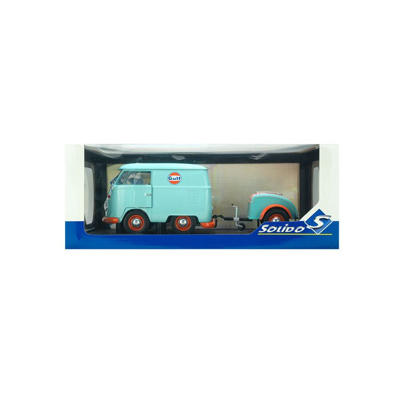 VW T1 Kool Kombi + aanhanger Gulf '24 - 1:18 - Solido