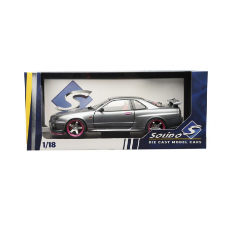 Nissan Skyline GT-R (R34) '99, grijs - Solido