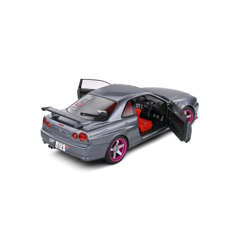 Nissan Skyline GT-R (R34) '99, grijs - Solido