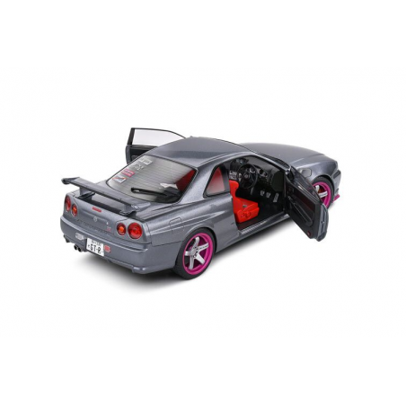Nissan Skyline GT-R (R34) '99, grijs - Solido