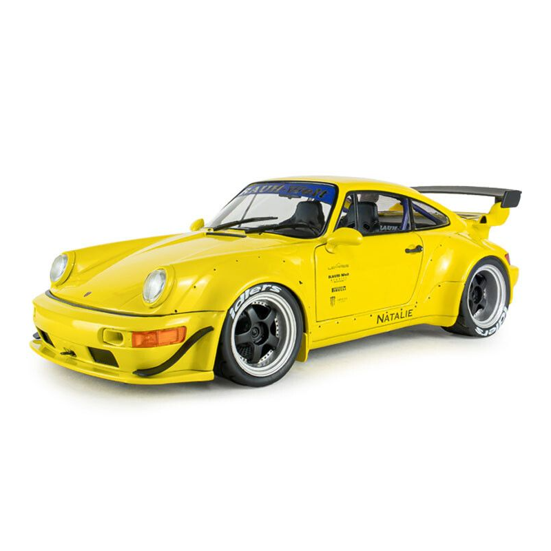 Porsche 911 (993) RWB bodykit '23, geel (Natali yellow) - Solido