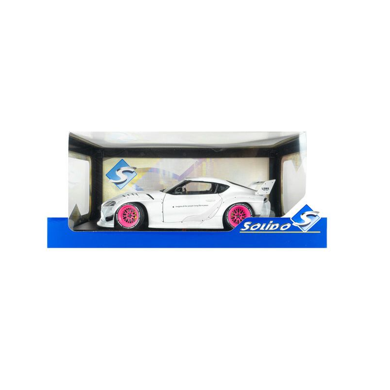 Toyota GR Supra Liberty Walk body kit '25, wit/roze - Solido