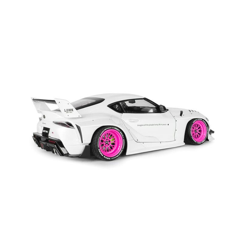Toyota GR Supra Liberty Walk body kit '25, wit/roze - Solido